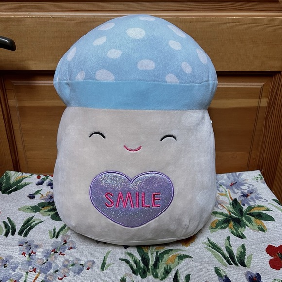 Kellytoy Other - Valentine's Day Squishmallows 12" Chappy Mushroom Heart Smile Plush Toy Stuffie